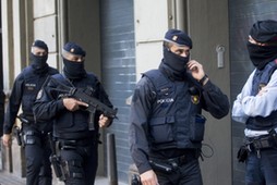 Anti- jihadist terrorism police operation in Barcelona