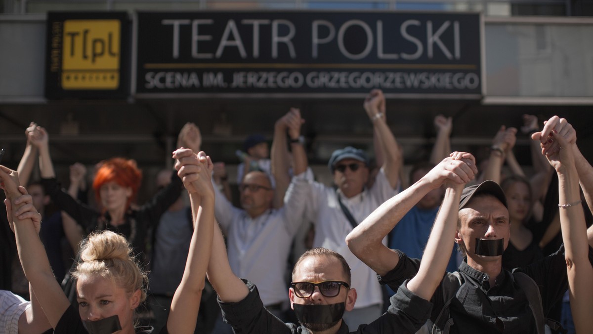 Protest aktorów Teatru Polskiego we Wrocławiu