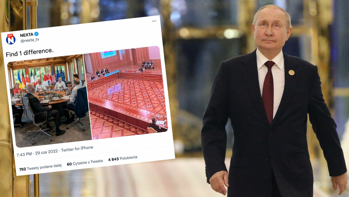 Te dwa zdjęcia dzieli przepaść. To, gdzie siedzi Putin, wywołało dyskusję