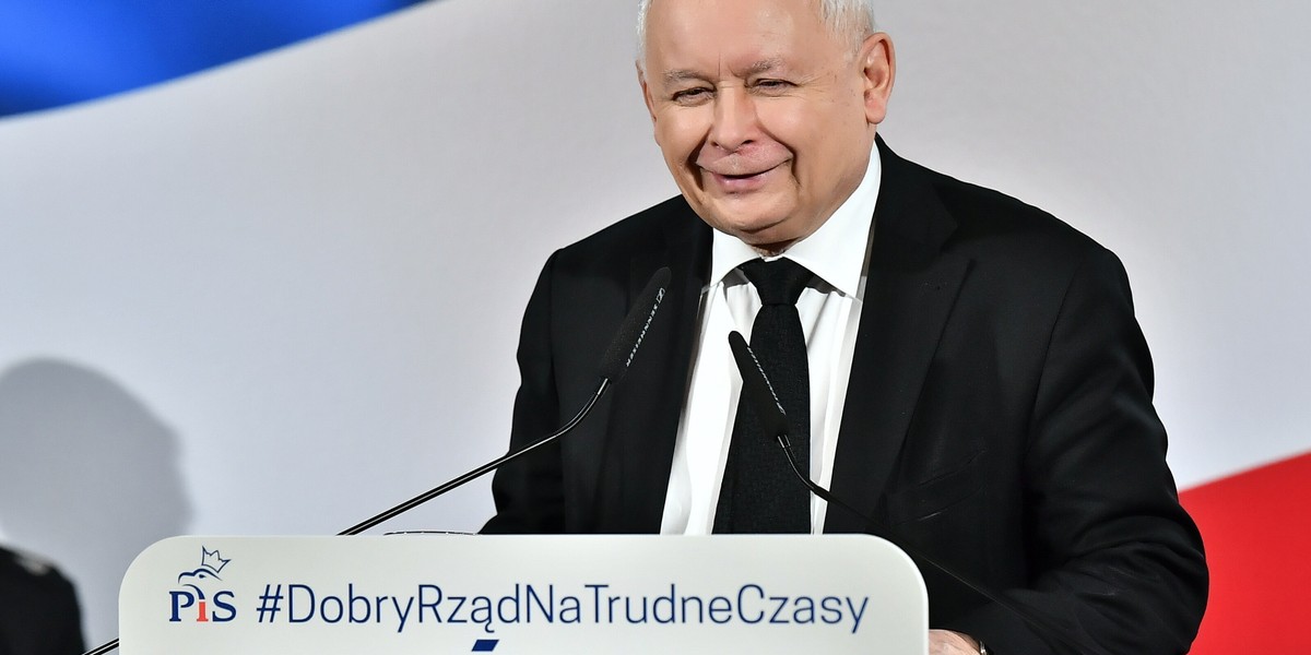 Jarosław Kaczyński w Oleśnicy. 