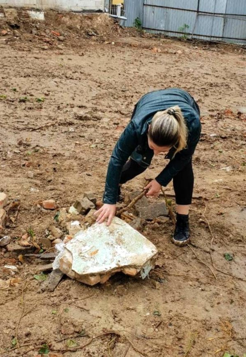 Komad srušene kuće u kojoj je Jakšić živeo u Kragujevcu