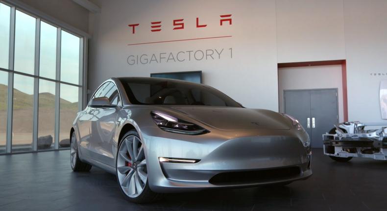 The Tesla Model 3.