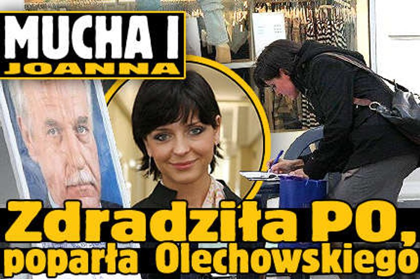 Mucha zdradziła Platformę. Poparła Olechowskiego