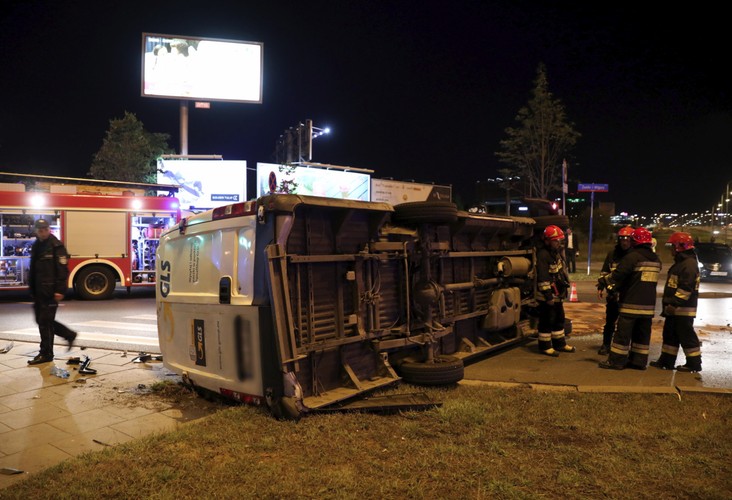 Wypadek radiowozu z kolumny BOR w Warszawie
