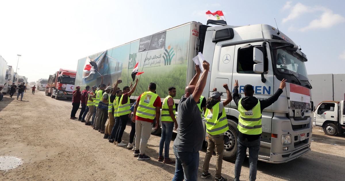 Războiul dintre Israel și Hamas.  Un convoi care transporta ajutor umanitar a intrat în Fâșia Gaza