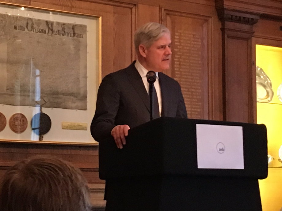 Dr Andreas Dombret speaking at Friday's event.