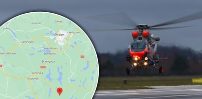 Znowu coś spadło z nieba? "Łuna... jakby ogień". Wojsko wysłało helikopter