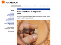 Szwajcarski zegarek w chińskim grobowcu