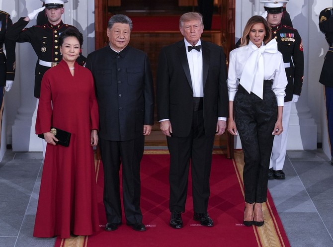 Melanija i Donald Tramp sa Si Đinpingom i Peng Lijuan