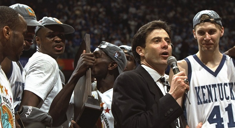 Rick Pitino Kentucky Wildcats 1996 College Basketball National Champions