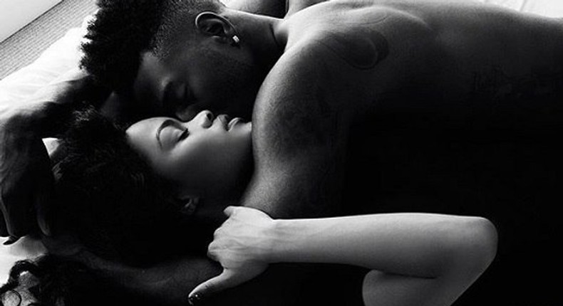 Black couple in romance