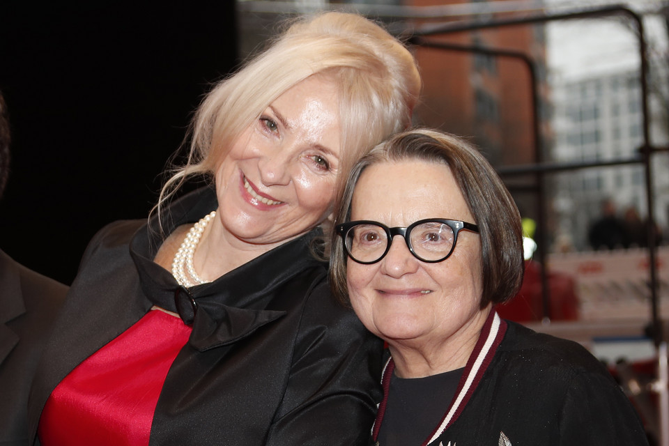 Agnieszka Mandat i Agnieszka Holland na premierze "Pokotu" (2017)