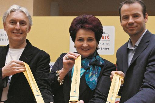 uropean Indoor Athletics Championships 2015 during a press conference in Prague