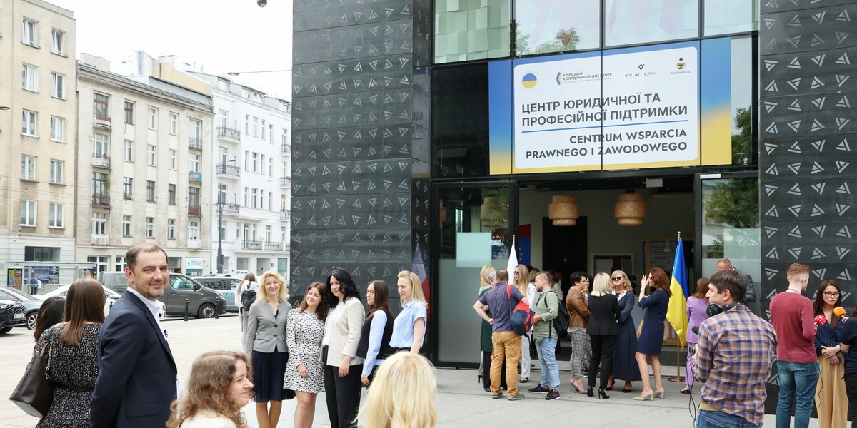 Centrum wsparcia dla Ukraińców w Warszawie.