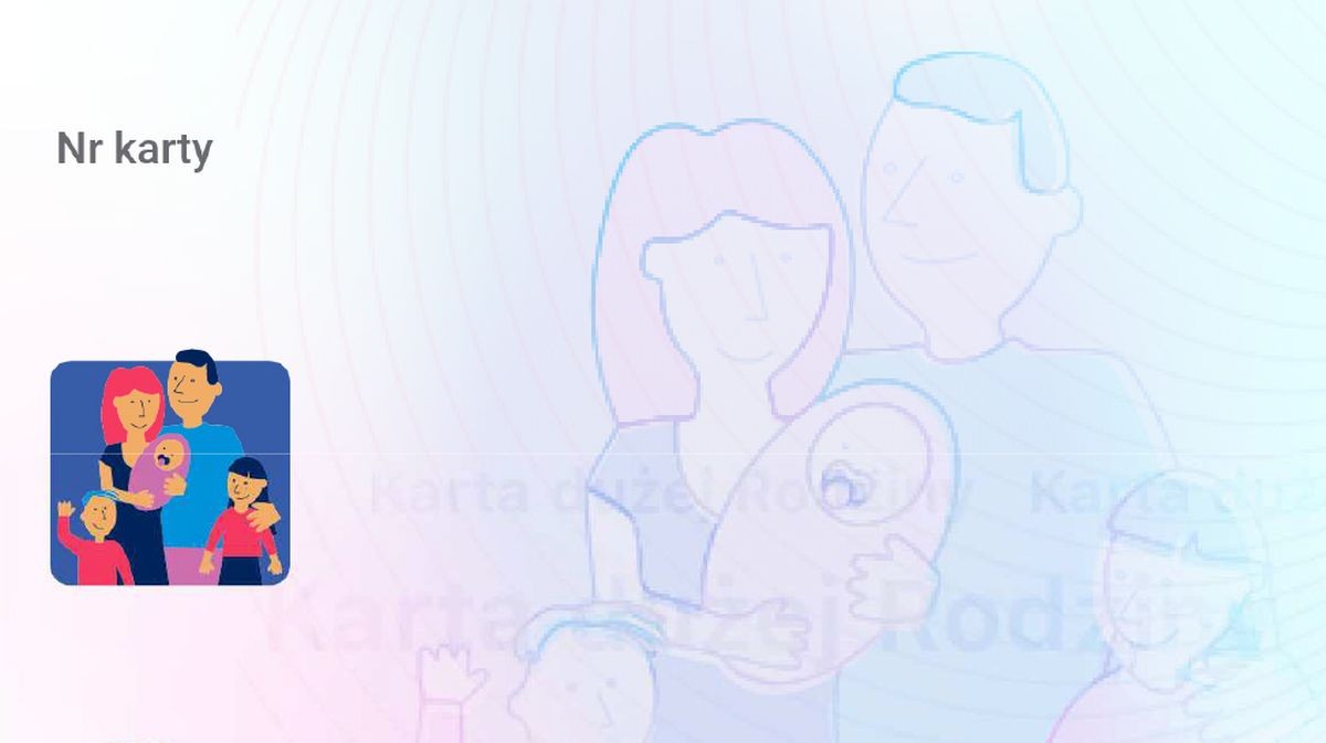 Karta dużej rodziny - wzór