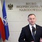 Prezydent RP Andrzej Duda po zakończonej naradzie w Biurze Bezpieczeństwa Narodowego