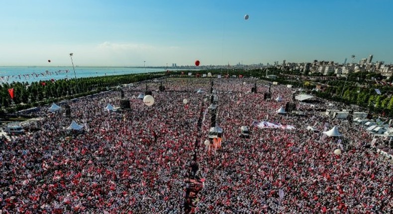 The rally is by far the biggest by the opposition seen in Istanbul since the mass May-June 2013 demonstrations against Erdogan's rule