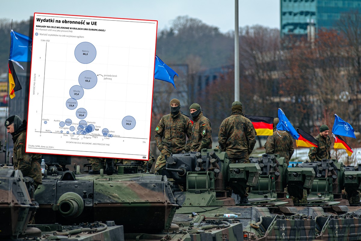 Niemcy i długo nikt. Tak wyglądają wydatki na obronność w UE