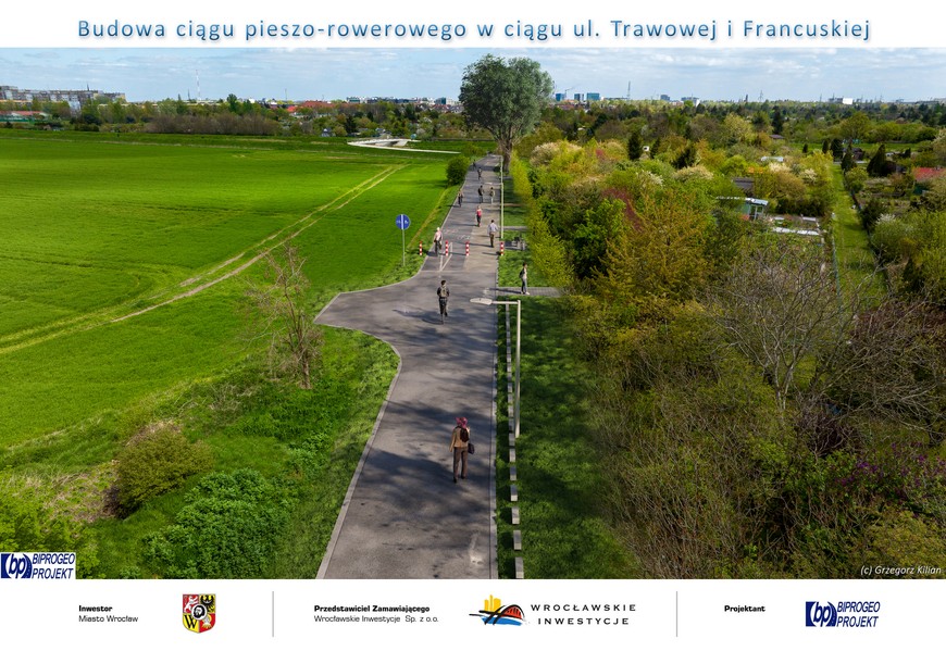 Tak ma wyglądać trasa wzdłuż ulicy Trawowej