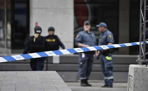 Policja na miejscu zdarzenia w Sztokholmie