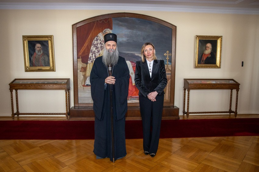 Patrijarh Porfirije i ministarka Tatjana Macura 