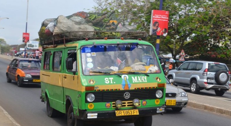 Commercial transport drivers in Accra on sit down strike over high fuel cost