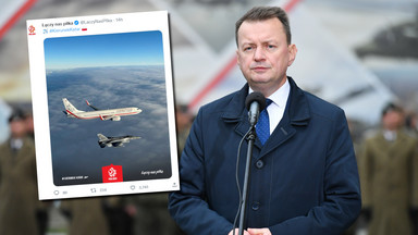 Samoloty F-16 eskortowały polskich piłkarzy. W sieci zawrzało, szef MON komentuje