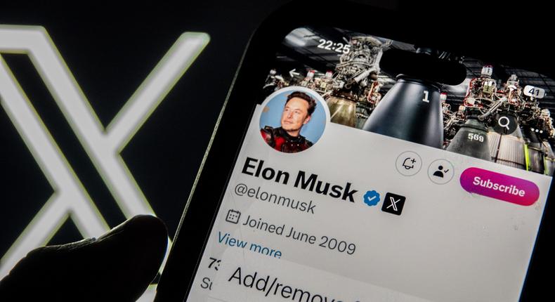 A survey found that Elon Musk's X is the least-trusted Big Tech company for US adults. Matt Cardy/Getty Images