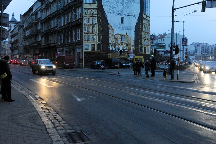 Skrzyżowanie ul. Drobnera z ul. Łokietka we Wrocławiu