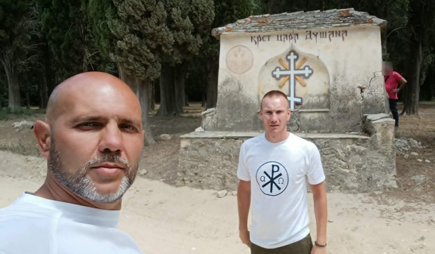 Dalibor Nakić i Dušan Stojanović u Hilandaru