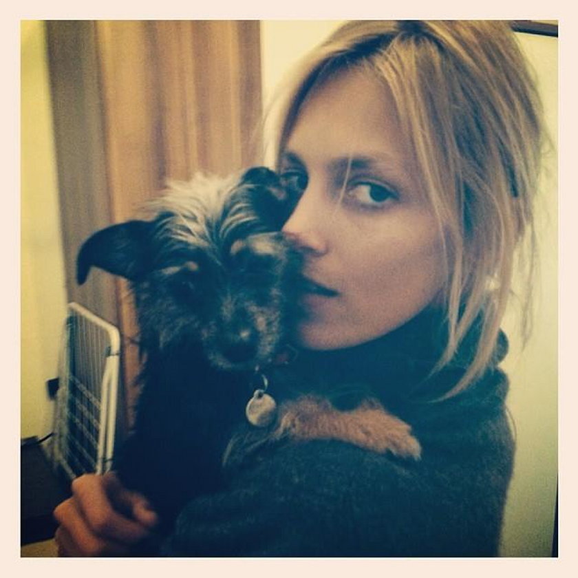 Anja Rubik z psem