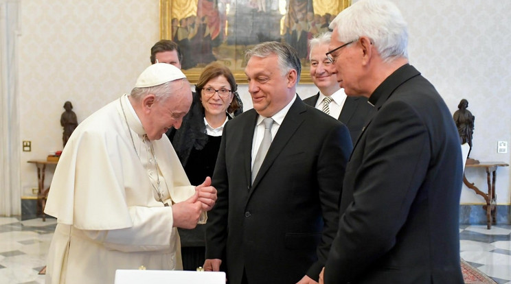 Kölcsönös tisztelet és derűs légkör jellemezte a Ferenc pápa és Orbán Viktor közötti találkozót a Vatikán szerint / Fotó: Vatikán