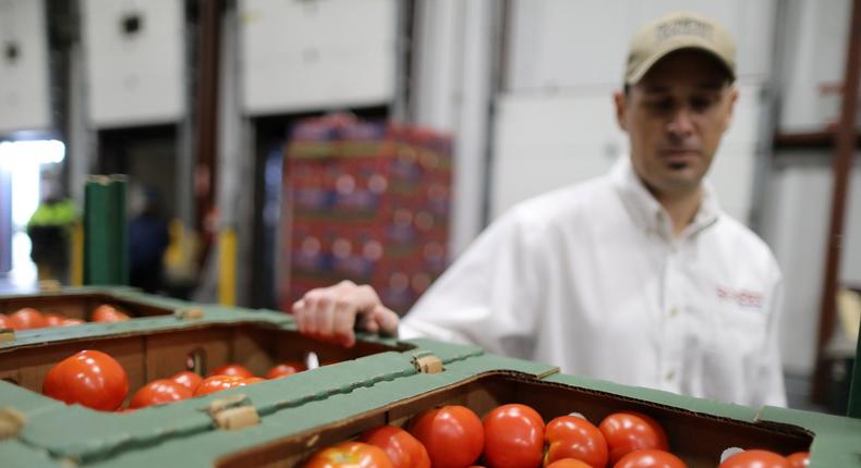 US Mexico border trade tomato produce vegetables jobs workers