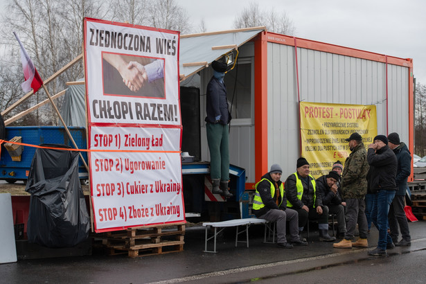 Protest na przejściu granicznym w Dorohusku