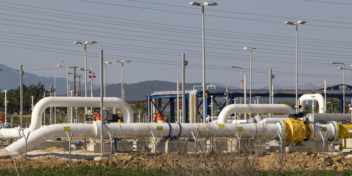 Fragment interkonektora gazowego w Grecji. 