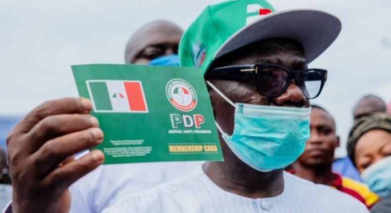 Agboola Ajayi joined the PDP on Sunday, June 21, 2020 (PMNews)