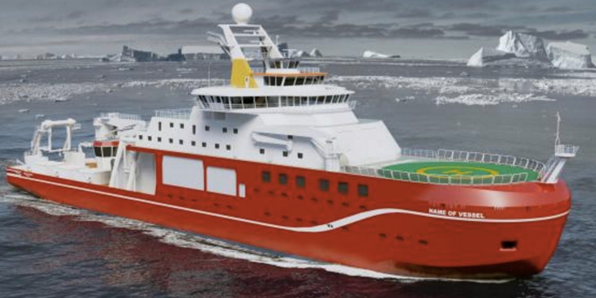 An artist's impression of the RSS David Attenborough — a research vessel that the internet had voted to name "Boaty McBoatface."