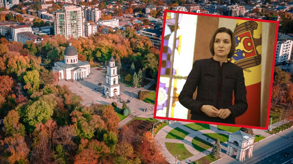 Mołdawia w planach Putina? (zdj. prezydent Mołdawii Maia Sandu, Aurel Obreja/Associated Press/East News)