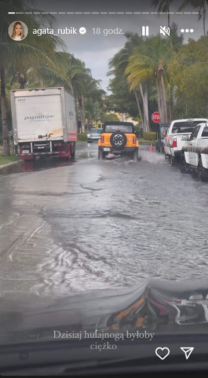 Agata Rubik pokazała zalane Miami