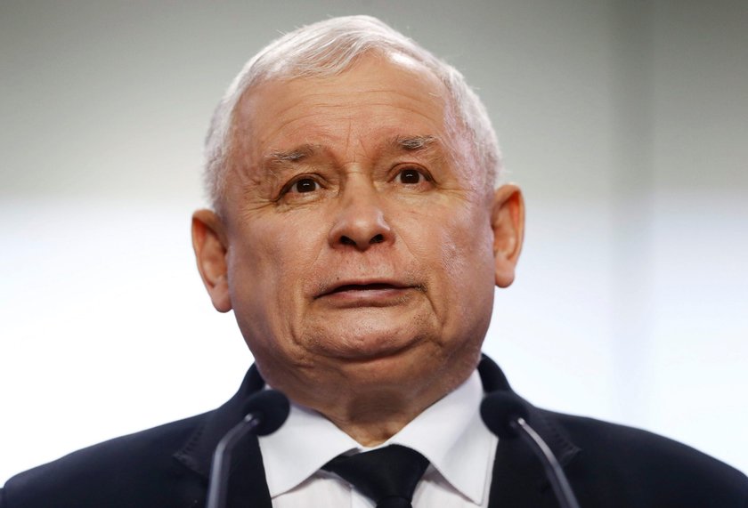 Jaroslaw Kaczynski, leader of the ruling party Law and Justice, delivers a news conference in Warsaw