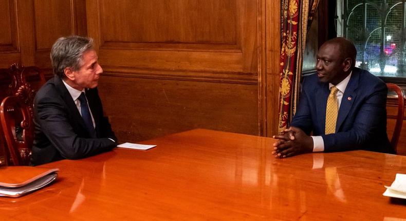 President William Ruto meeting with US Secretary of State Anthony Blinken