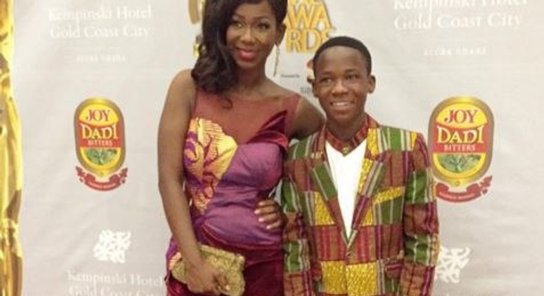 Actress Ama K. Abebrese and Abraham Attah