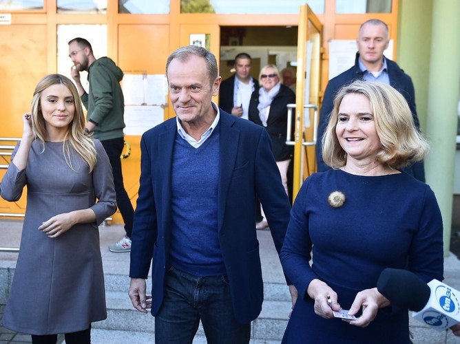 Katarzyna, Donald i Małgorzata Tuskowie