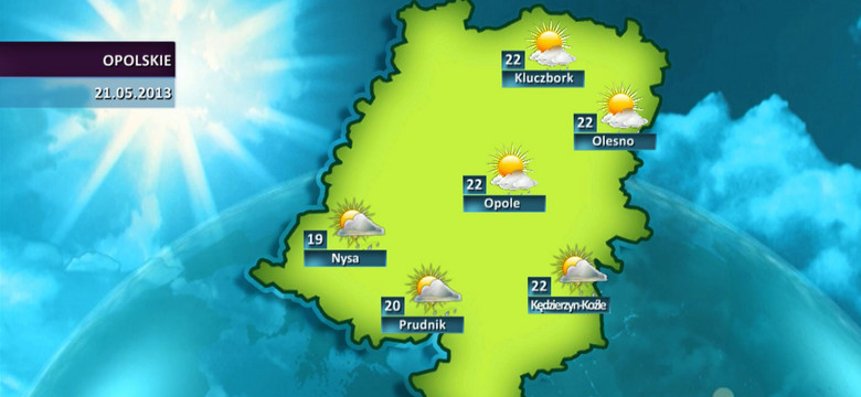 Prognoza pogody dla woj opolskiego - 21.05