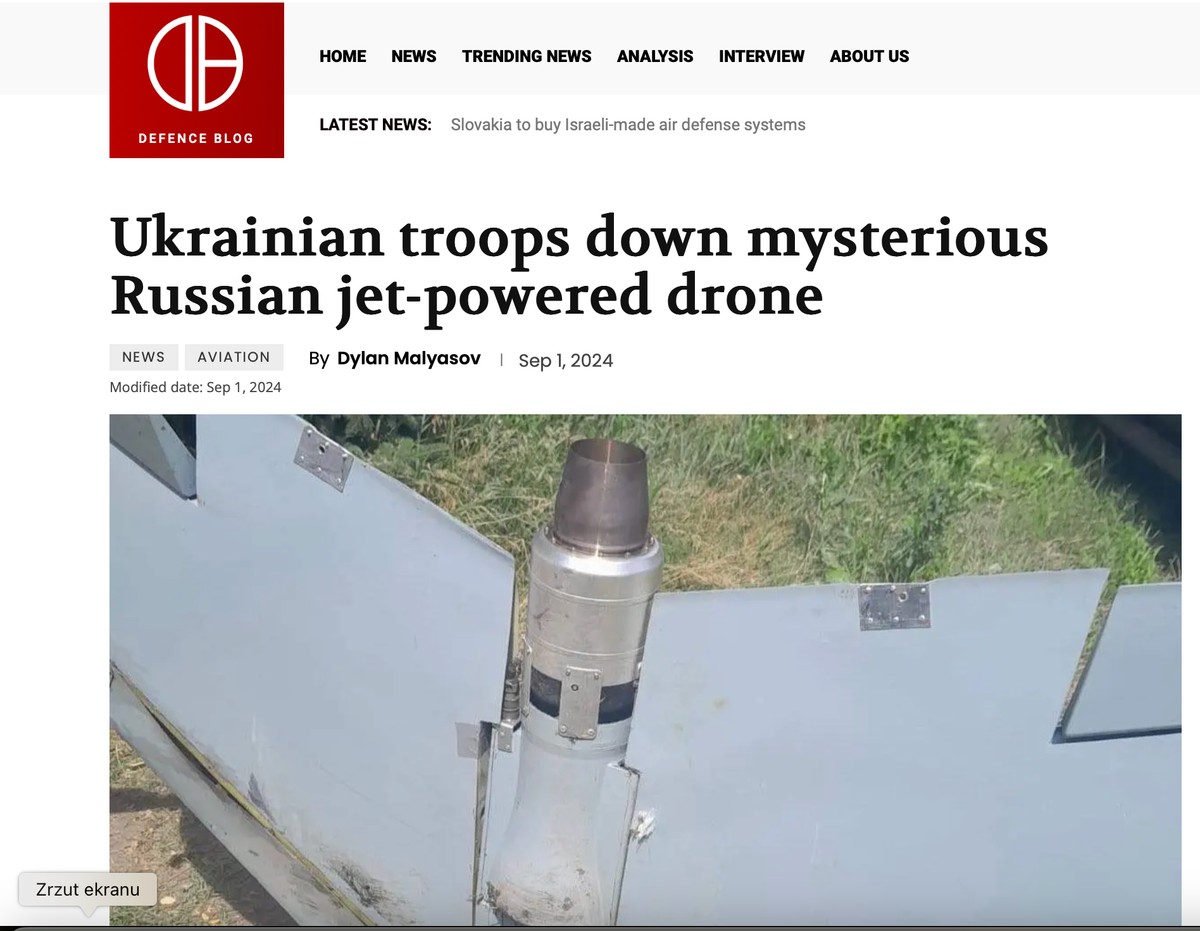 Wrak najnowszego rosyjskiego drona