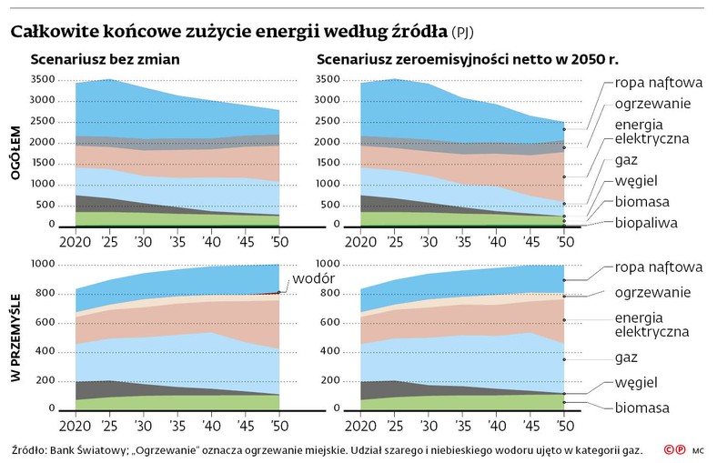 Całkowite końcowe zużycie energii według źródła (Pj)