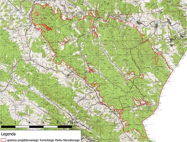 Obszar projektowanego Turnickiego Parku Narodowego