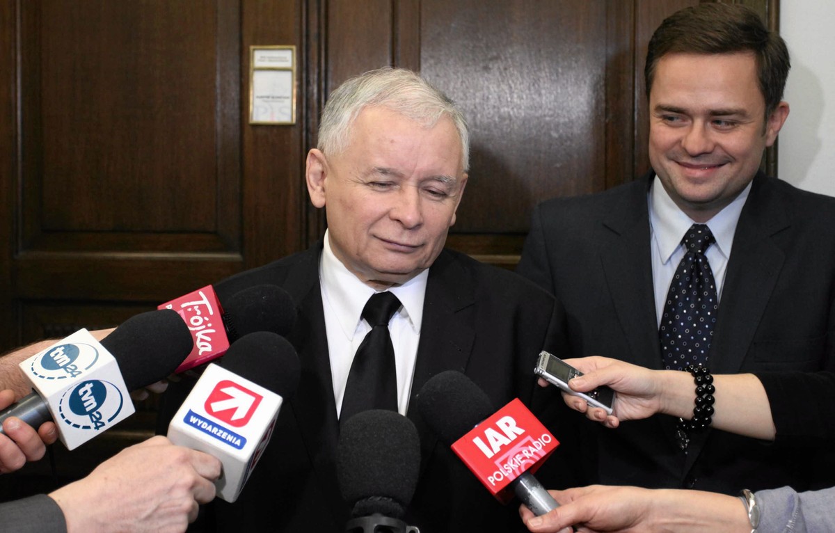 Jarosław Kaczyński i Adam Hofman