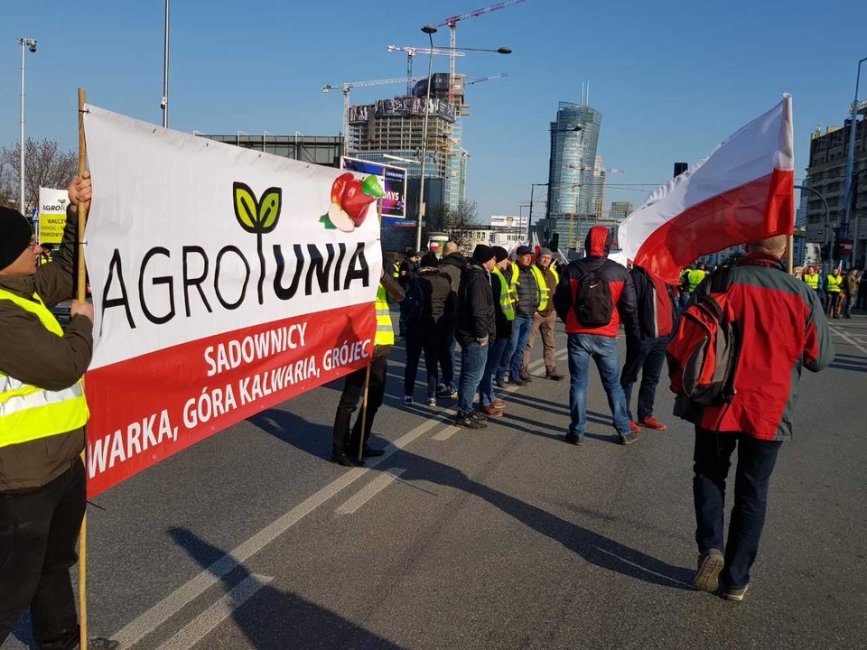 Protest rolników w Warszawie