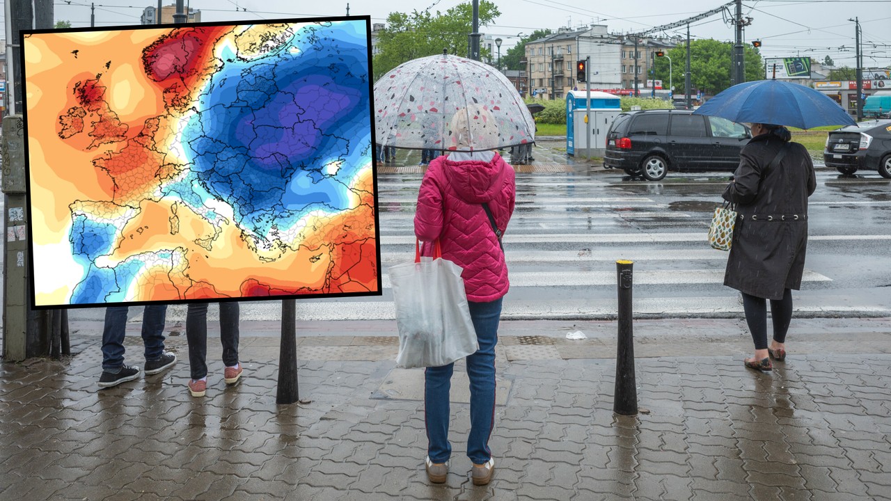 W tym miejscu anomalia temperatury spadła już do -5 st. C. Niezwykle zimny maj w Polsce